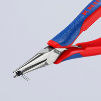 KNIPEX 35 62 145 Elektronik-Greifzange mit Mehrkomponenten-Hüllen spiegelpoliert 145 mm