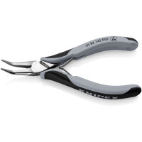 KNIPEX 35 82 145 ESD Elektronik-Greifzange ESD mit durchgestecktem Gelenk mit Mehrkomponenten-Hüllen spiegelpoliert 145 mm