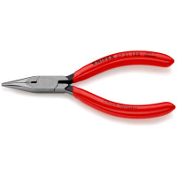 KNIPEX 37 31 125 Greifzange für Feinmechanik mit Kunststoff überzogen schwarz atramentiert 125 mm