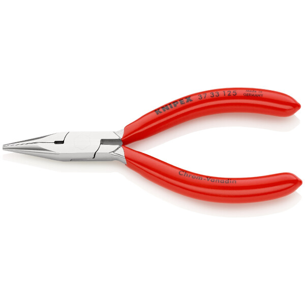KNIPEX 37 33 125 Greifzange für Feinmechanik mit Kunststoff überzogen verchromt 125 mm