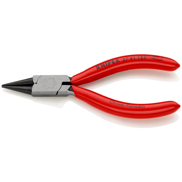 KNIPEX 37 41 125 Greifzange für Feinmechanik mit Kunststoff überzogen schwarz atramentiert 125 mm