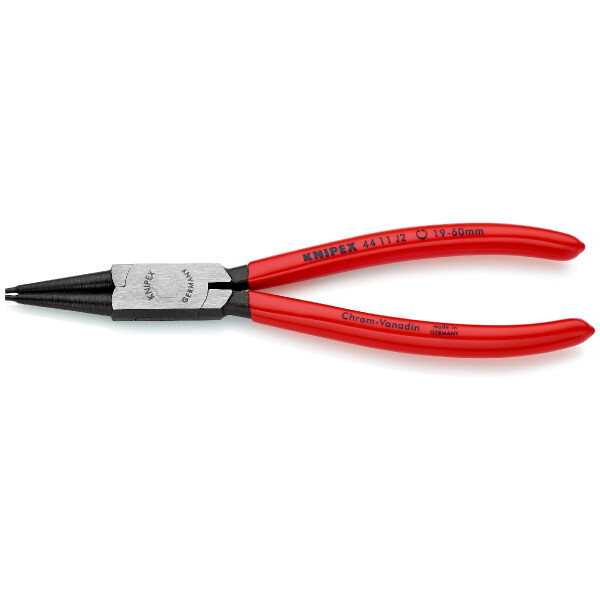 KNIPEX 44 11 J2 Sicherungsringzange für Innenringe in Bohrungen mit Kunststoff überzogen schwarz atramentiert 180 mm
