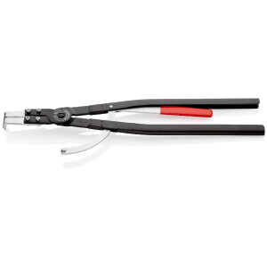 KNIPEX 44 20 J61 Sicherungsringzange für Innenringe in Bohrungen schwarz pulverbeschichtet 600 mm