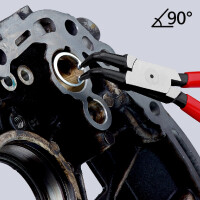 KNIPEX 44 21 J21 SB Sicherungsringzange für Innenringe in Bohrungen mit Kunststoff überzogen schwarz atramentiert 170 mm