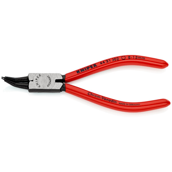 KNIPEX 44 31 J02 Sicherungsringzange für Innenringe in Bohrungen 45° gewinkelt mit Kunststoff überzogen schwarz atramentiert 140 mm