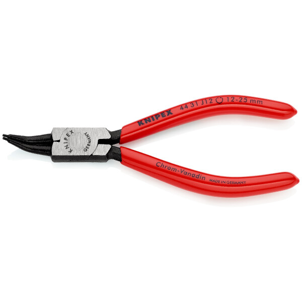 KNIPEX 44 31 J12 Sicherungsringzange für Innenringe in Bohrungen 45° gewinkelt mit Kunststoff überzogen schwarz atramentiert 140 mm