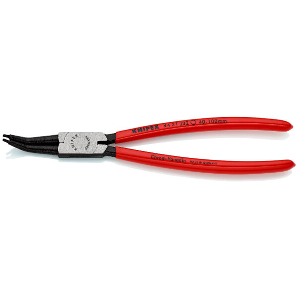 KNIPEX 44 31 J32 Sicherungsringzange für Innenringe in Bohrungen 45° gewinkelt mit Kunststoff überzogen schwarz atramentiert 225 mm