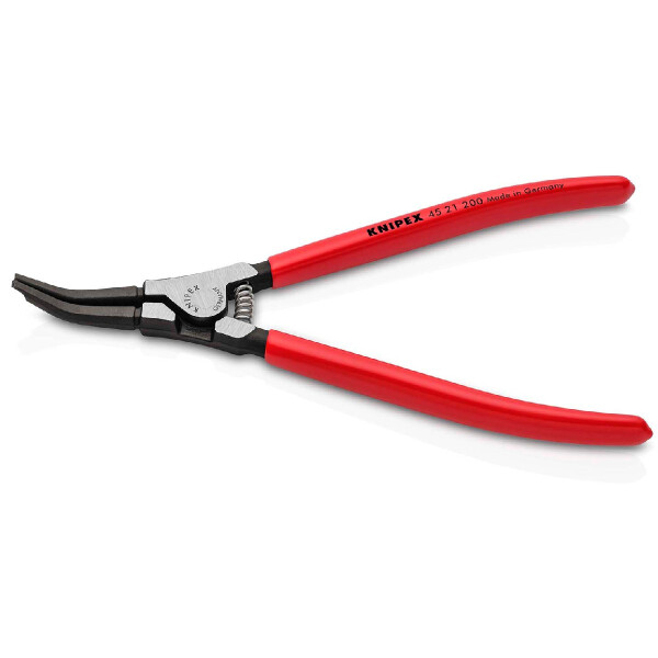 KNIPEX 45 21 200 Montagezange für Sprengringe auf Wellen mit Kunststoff überzogen schwarz atramentiert 220 mm