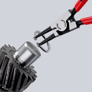 KNIPEX 46 11 A1 Sicherungsringzange für Außenringe auf Wellen mit Kunststoff überzogen schwarz atramentiert 140 mm