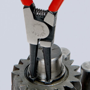 KNIPEX 46 11 A2 Sicherungsringzange für Außenringe auf Wellen mit Kunststoff überzogen schwarz atramentiert 180 mm
