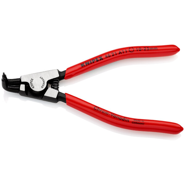 KNIPEX 46 21 A11 SB Sicherungsringzange für Außenringe auf Wellen mit Kunststoff überzogen schwarz atramentiert 125 mm