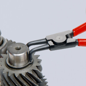 KNIPEX 46 21 A21 Sicherungsringzange für Außenringe auf Wellen mit Kunststoff überzogen schwarz atramentiert 170 mm