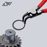 KNIPEX 46 21 A21 Sicherungsringzange für Außenringe auf Wellen mit Kunststoff überzogen schwarz atramentiert 170 mm