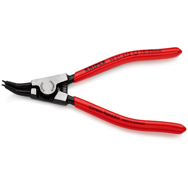 KNIPEX 46 31 A12 Sicherungsringzange für Außenringe auf Wellen 45° gewinkelt mit Kunststoff überzogen schwarz atramentiert 130 mm