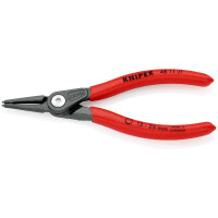 KNIPEX 48 11 J1 Präzisions-Sicherungsringzange für Innenringe in Bohrungen mit rutschhemmendem Kunststoff überzogen grau atramentiert 140 mm