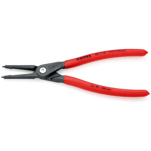 KNIPEX 48 11 J3 SB Präzisions-Sicherungsringzange für Innenringe in Bohrungen mit rutschhemmendem Kunststoff überzogen grau atramentiert 225 mm