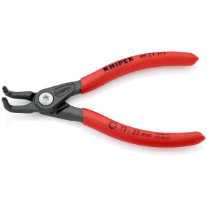 KNIPEX 48 21 J11 Präzisions-Sicherungsringzange für Innenringe in Bohrungen mit rutschhemmendem Kunststoff überzogen grau atramentiert 130 mm