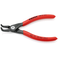 KNIPEX 48 21 J11 Präzisions-Sicherungsringzange für Innenringe in Bohrungen mit rutschhemmendem Kunststoff überzogen grau atramentiert 130 mm