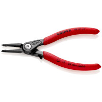 KNIPEX 48 31 J1 Präzisions-Sicherungsringzange für Innenringe in Bohrungen mit Überdehnungsschutz mit rutschhemmendem Kunststoff überzogen grau atramentiert 140 mm