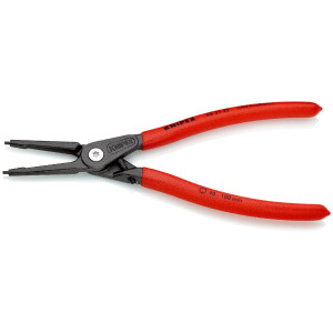 KNIPEX 48 31 J3 Präzisions-Sicherungsringzange für Innenringe in Bohrungen mit Überdehnungsschutz mit rutschhemmendem Kunststoff überzogen grau atramentiert 225 mm