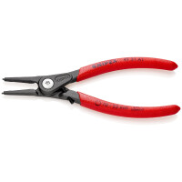 KNIPEX 49 31 A1 Präzisions-Sicherungsringzange für Außenringe auf Wellen mit Überdehnungsschutz mit rutschhemmendem Kunststoff überzogen grau atramentiert 140 mm