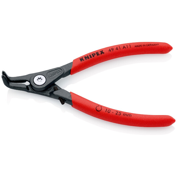 KNIPEX 49 41 A11 Präzisions-Sicherungsringzange für Außenringe auf Wellen mit rutschhemmendem Kunststoff überzogen grau atramentiert 130 mm