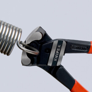 KNIPEX 61 01 200 SB Bolzen-Vornschneider hochübersetzt mit Kunststoff überzogen schwarz atramentiert 200 mm