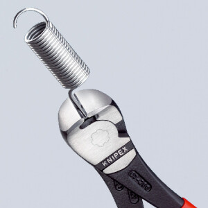 KNIPEX 67 01 140 SB Kraft-Vornschneider mit Kunststoff überzogen schwarz atramentiert 140 mm