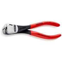 KNIPEX 67 01 160 SB Kraft-Vornschneider mit Kunststoff überzogen schwarz atramentiert 160 mm