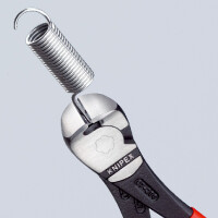 KNIPEX 67 01 200 SB Kraft-Vornschneider mit Kunststoff überzogen schwarz atramentiert 200 mm