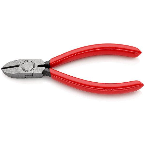 KNIPEX 70 01 125 SB Seitenschneider mit Kunststoff überzogen schwarz atramentiert 125 mm