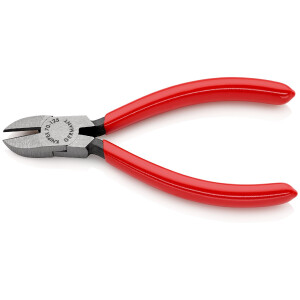 KNIPEX 70 01 125 SB Seitenschneider mit Kunststoff überzogen schwarz atramentiert 125 mm