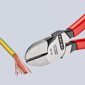 KNIPEX 70 01 160 EAN Seitenschneider mit Kunststoff überzogen schwarz atramentiert 160 mm