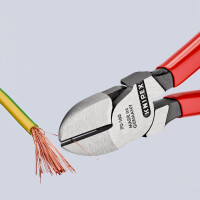 KNIPEX 70 01 160 EAN Seitenschneider mit Kunststoff überzogen schwarz atramentiert 160 mm