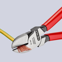 KNIPEX 70 01 160 EAN Seitenschneider mit Kunststoff überzogen schwarz atramentiert 160 mm