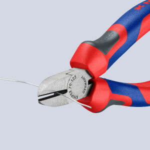 KNIPEX 70 02 125 Seitenschneider mit Comfort-Griffen schwarz atramentiert 125 mm