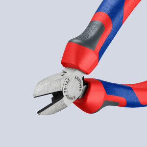KNIPEX 70 02 125 Seitenschneider mit Comfort-Griffen schwarz atramentiert 125 mm