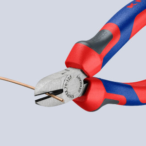 KNIPEX 70 02 125 Seitenschneider mit Comfort-Griffen schwarz atramentiert 125 mm