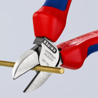 KNIPEX 70 02 140 SB Seitenschneider mit Mehrkomponenten-Hüllen schwarz atramentiert 140 mm