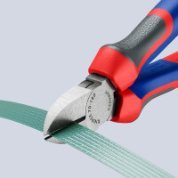 KNIPEX 70 02 180 Seitenschneider mit Comfort-Griffen schwarz atramentiert 180 mm