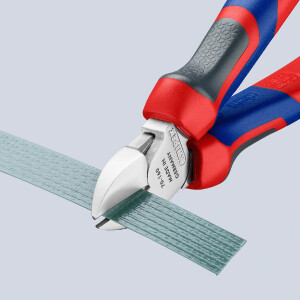 KNIPEX 70 05 160 SB Seitenschneider mit Comfort-Griffen verchromt 160 mm