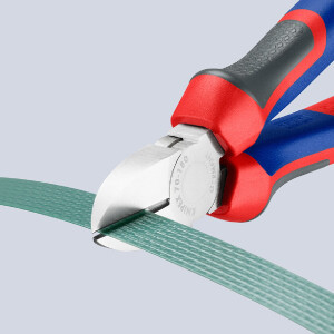 KNIPEX 70 05 180 Seitenschneider mit Comfort-Griffen verchromt 180 mm