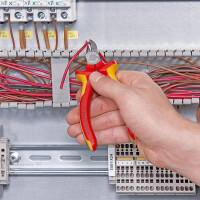 KNIPEX 70 06 125 Seitenschneider isoliert mit Mehrkomponenten-Hüllen, VDE-geprüft verchromt 125 mm