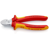 KNIPEX 70 26 160 Seitenschneider isoliert mit Mehrkomponenten-Hüllen, VDE-geprüft verchromt 160 mm