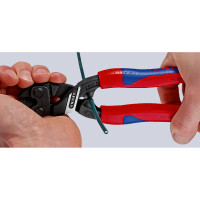 KNIPEX 71 02 200 CoBolt® Kompakt-Bolzenschneider mit schlanken Mehrkomponenten-Hüllen schwarz atramentiert 200 mm