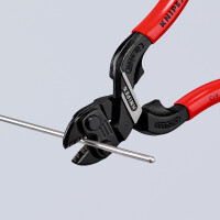 KNIPEX 71 31 160 SB CoBolt® S Kompakt-Bolzenschneider mit Schneidaussparung mit Kunststoff überzogen schwarz atramentiert 160 mm