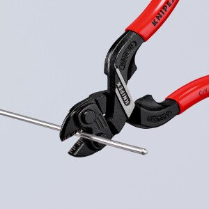 KNIPEX 71 31 160 CoBolt® S Kompakt-Bolzenschneider mit Schneidaussparung mit Kunststoff überzogen schwarz atramentiert 160 mm