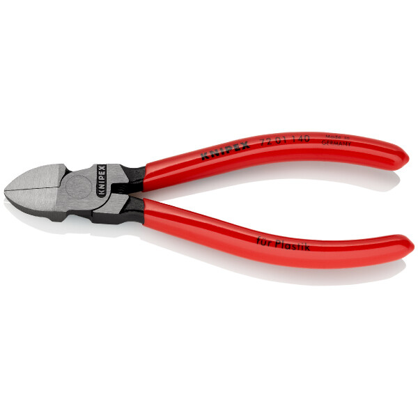 KNIPEX 72 01 140 Seitenschneider für Kunststoff mit Kunststoff überzogen 140 mm