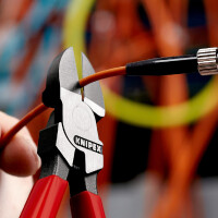 KNIPEX 72 51 160 Seitenschneider für Lichtwellenleiter (Glasfaserkabel) mit Kunststoff überzogen 160 mm