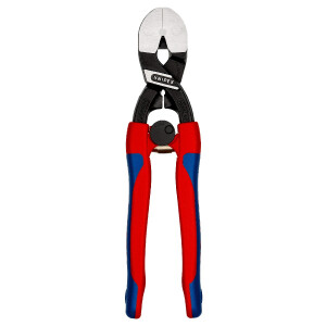 KNIPEX 72 62 200 Kraft-Bündigschneider für Weichmetall und Kunststoff mit schlanken Mehrkomponenten-Hüllen schwarz atramentiert 200 mm